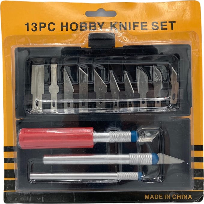 13-delige Hobby Knife Set (3 soorten Hobby Messen + 10 verschillende navullingen)