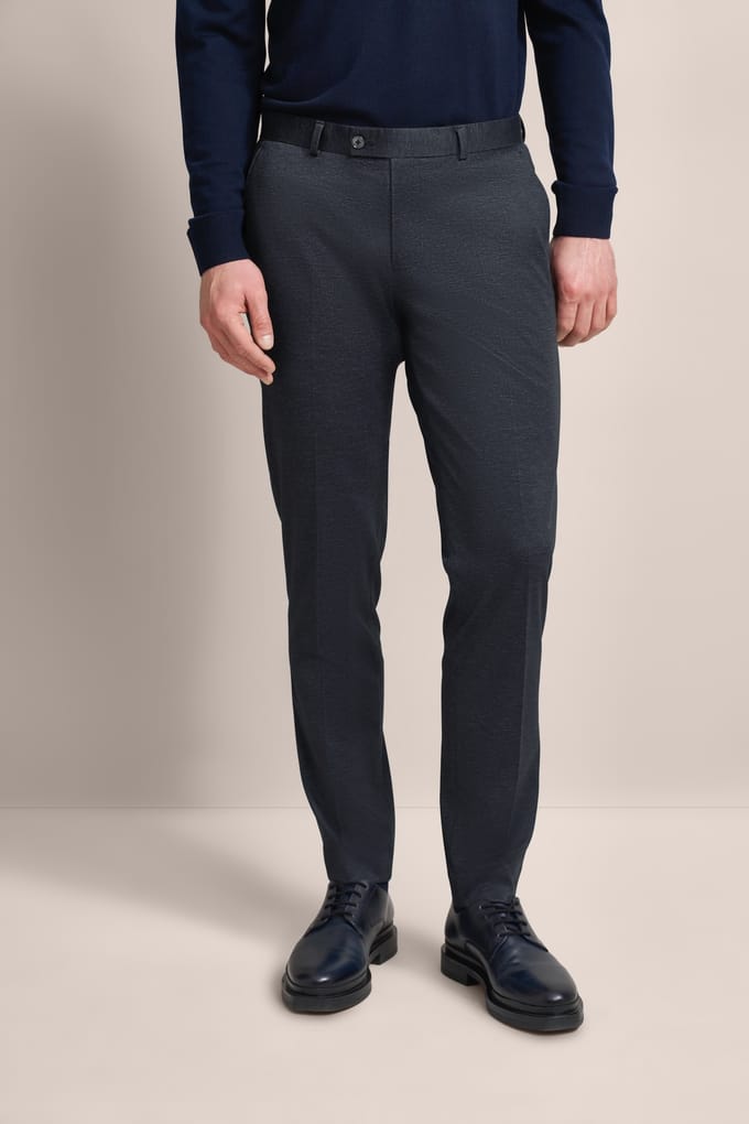 Bugatti Herren Geplooide broek met stretchfunctie