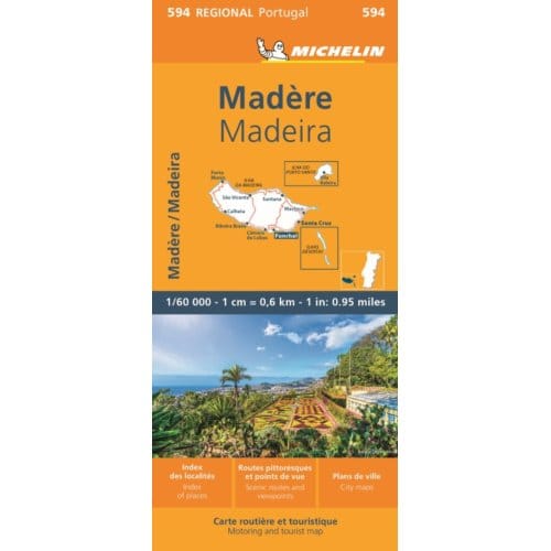 Michelin Wegenkaart 594 Madeira - Regionale Kaarten Michelin