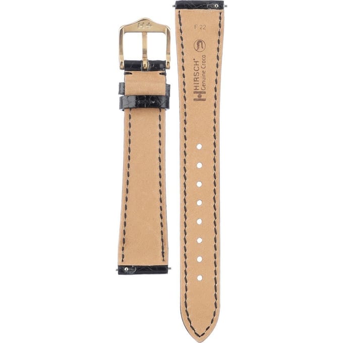 Hirsch 18900850-1-16 Genuine Croco Horlogeband