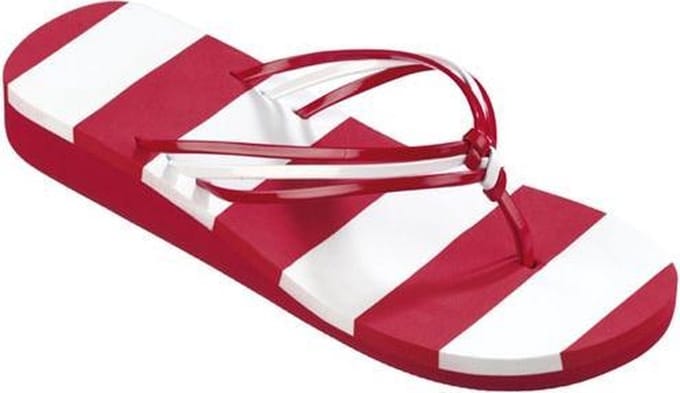 BECO Teenslippers - Dames - Rood/wit - Maat 41