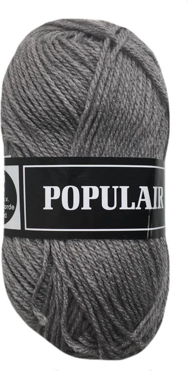 Beijer BV Populair acryl garen - midden grijs (54) - naald 3,5 a 4 - 1 bol