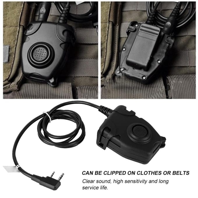 K Head militaire waterdichte PTT-adapter walkie-talkie microfoon headset koptelefoon