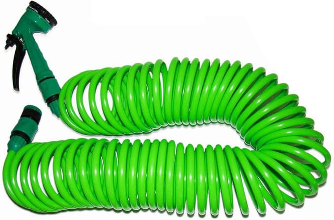 15 Meter Spiraalslang Compleet met Aansluitaccessoires voor Tuin en Recreatie