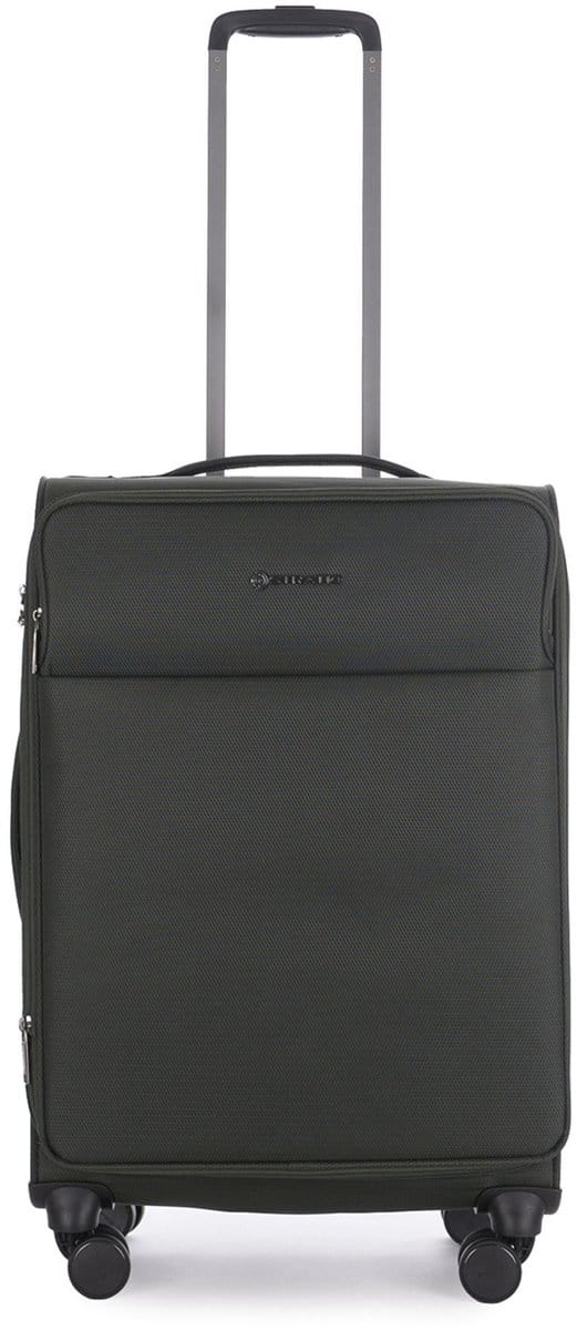 Stratic Light+ - zachte koffer - medium– 68x43x26 cm – 2,5 kg - 61-68 L – lichtgewicht – donkergroen