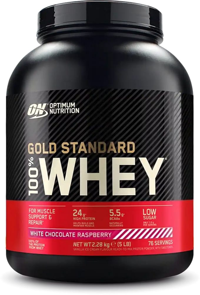 Optimum Nutrition Gold Standard 100% Whey Protein - White Chocolate Raspberry - Proteine Poeder - Eiwitshake - 2270 gram (71 servings)