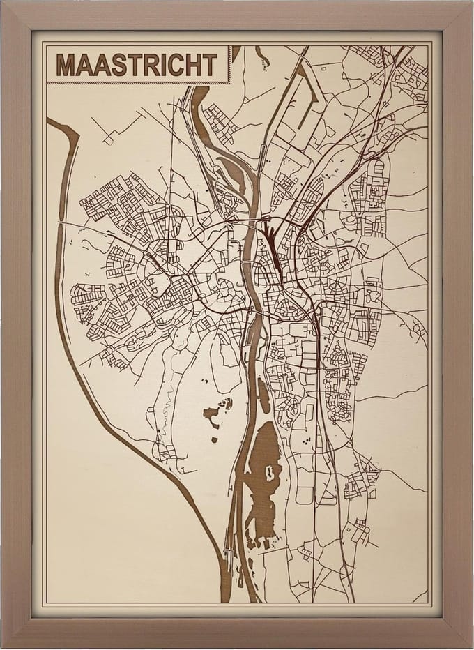 Decoratief Beeld - Houten Van Maastricht - Hout - Bekroned - Bruin - 21 X 30 Cm