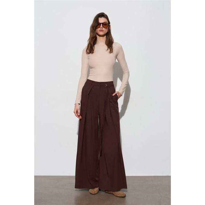 Wijde Pantalon met Plissé