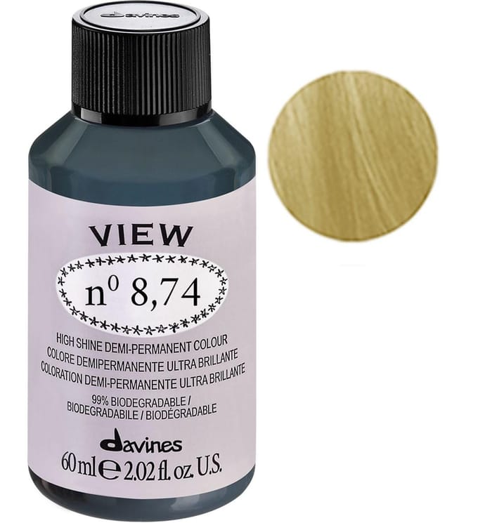 Davines high shine demi permanent color View 60ML 8.74 Beige Copper Light Blonde