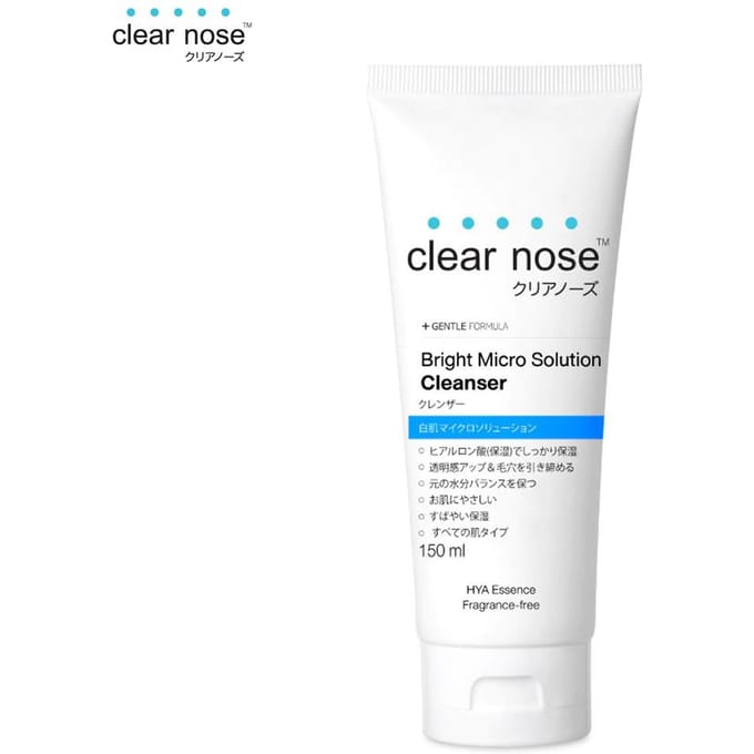 Clear Nose Bright Mirco Solution Cleanser, HYA Essence, geurvrij, 150 ml. 150 ml. white