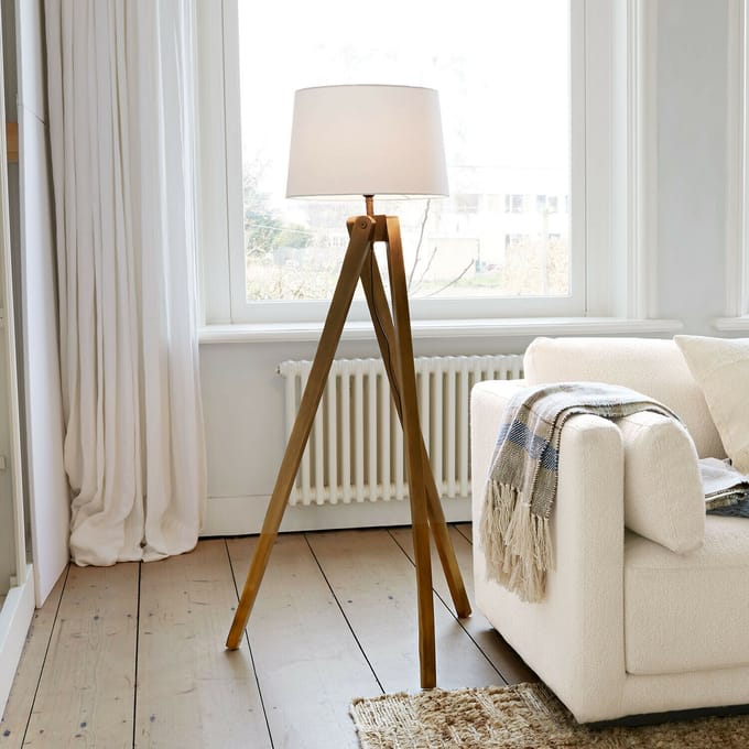 LOBERON Vloerlamp Kelvio antiekbrons
