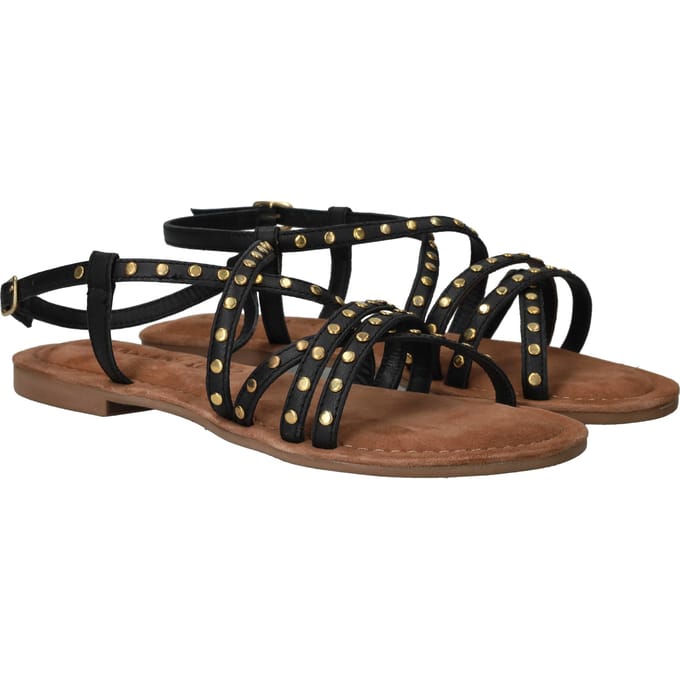 Lazamani Lazamani Sandalen zwart Suede