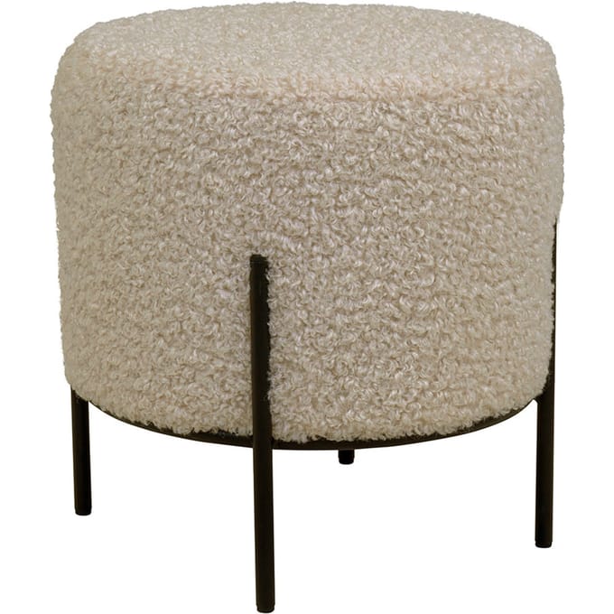 House Collection Poef Ø 35,5 cm Morten Beige Teddy