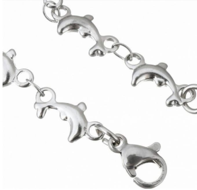 Armband- Dolfijn- RVS-19-22 cm- Zilverkleur - Charme Bijoux