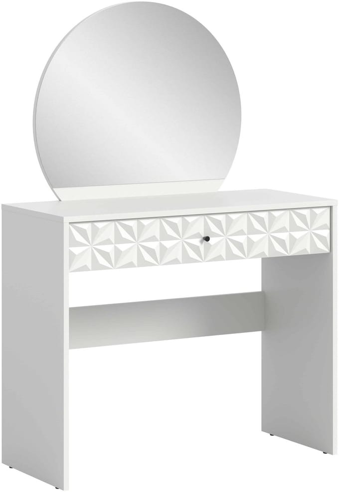 Prisma kaptafel wit hoogglans MDF TZ wit melamine - 39x90x133cm