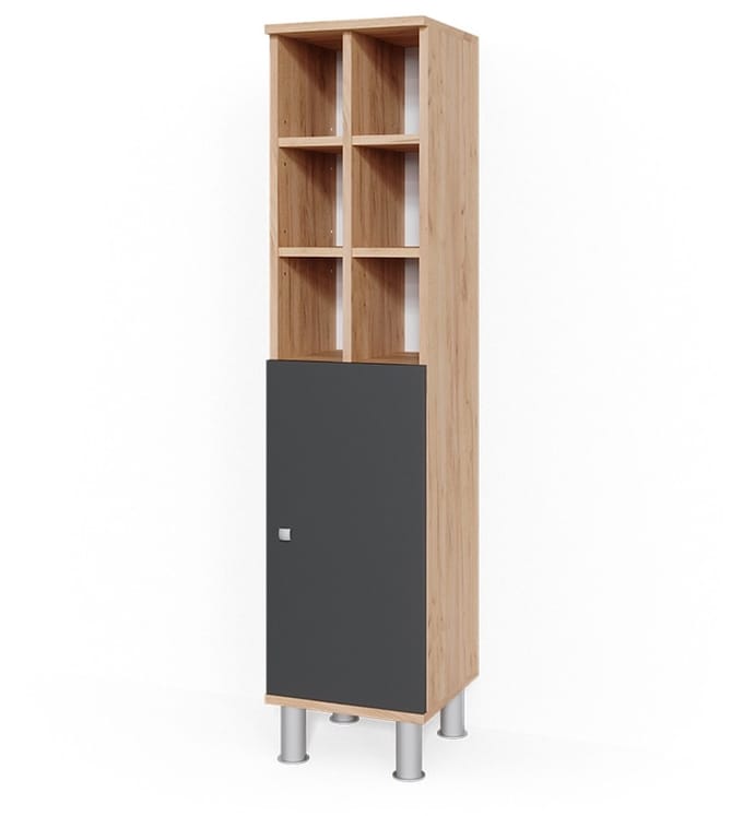 Vicco Fynn Halfhoge kast – 30 x 130.6 cm grote deur Antraciet