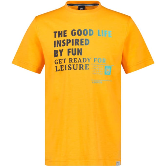 Lerros - T-shirt - Mannen - L - 921 MANGO - Katoen - 2463070