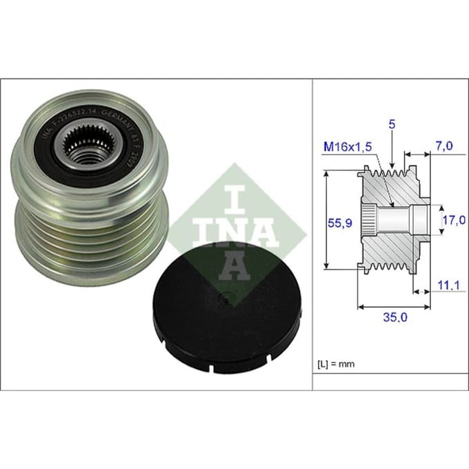 Schaeffler Ina Generator vrijloop INA 535 0008 10