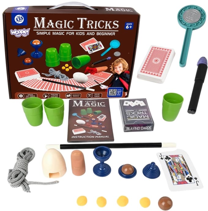 Woopie Little Magician's Set Kaarten Illusie 135 trucs - UNI