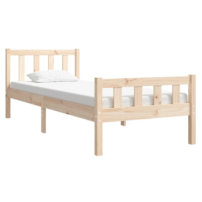 vidaXL - Bedframe - massief - hout - 75x190 - cm