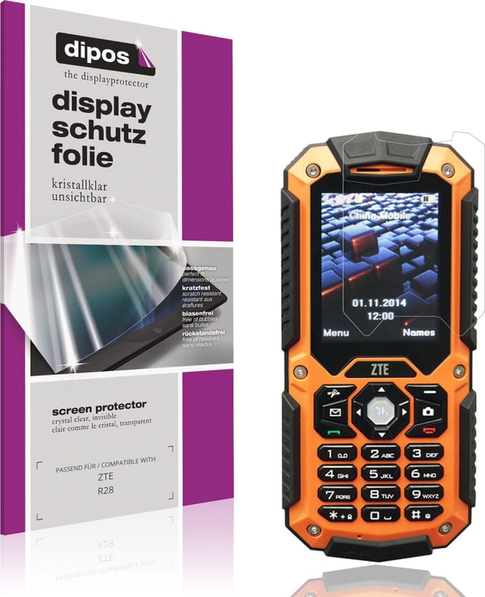 dipos – 4x Beschermfolie geschikt voor ZTE R28 | Krasbestendige & heldere Screenprotector Ultra-Thin