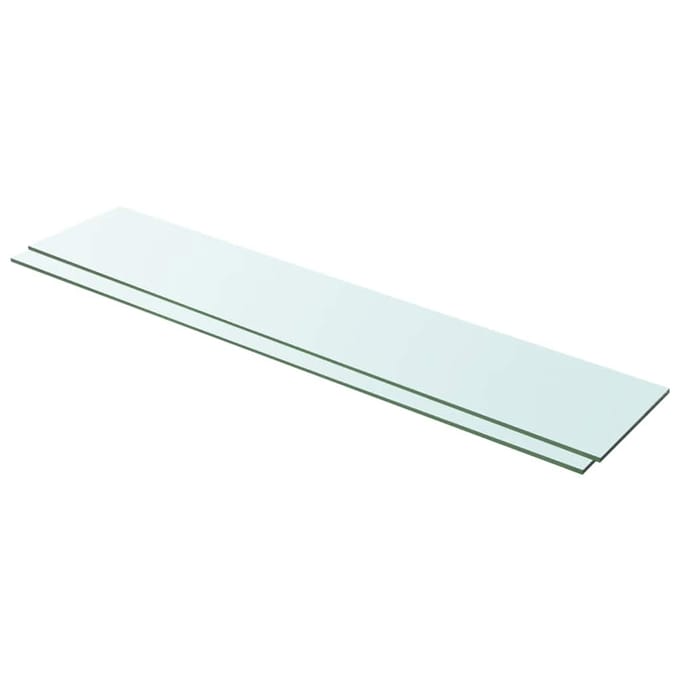 vidaXL - Schappen - 2 - st - 100x20 - cm - glas - transparant