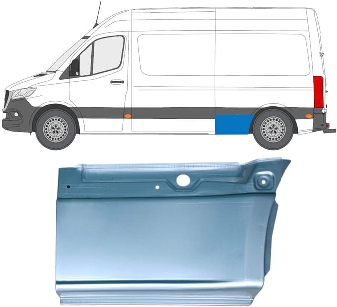 Reparatiepaneel achterspatbord voor Mercedes Sprinter 2018- / Links