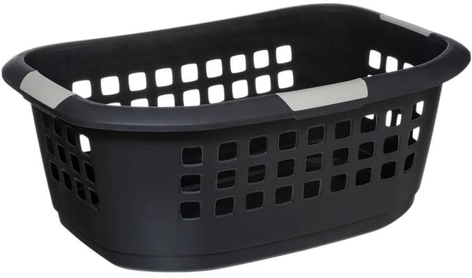 Dailygoods - Ergonomische Wasmand 51L - Donkergrijs met Handgrepen
