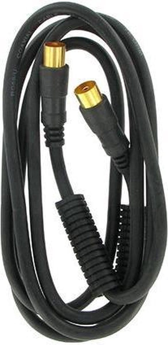 Kopp coaxkabel 1,5m verguld