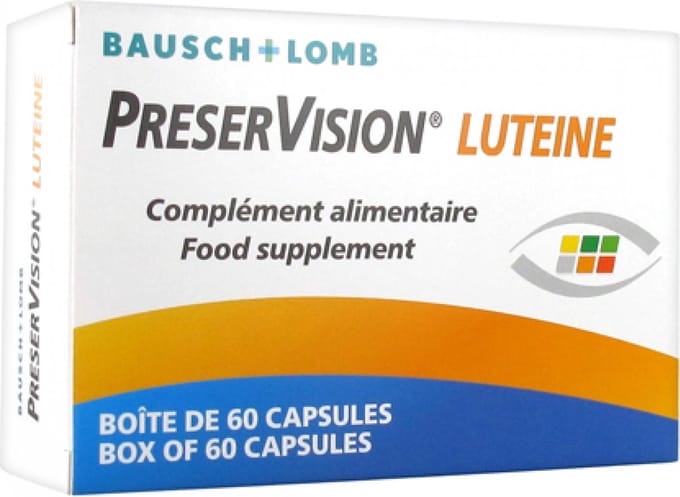 Bausch & Lomb Preservision Luteine || Supplement ter bescherming van het oog || 60 Capsules