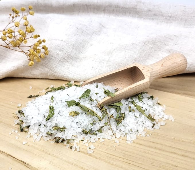 Badzout - wit - 1 kg - badkristallen - met citroenverbena - groen