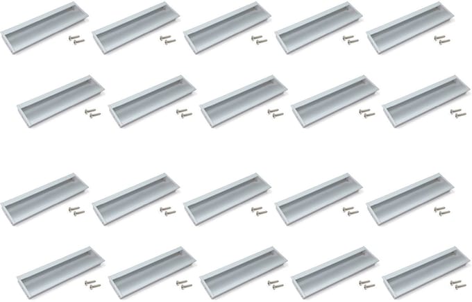Emuca Lot van 5 Meubelgrepen Alfafar, L190mm, 160mm Interaxis, Aluminium, Matt geanodiseerd