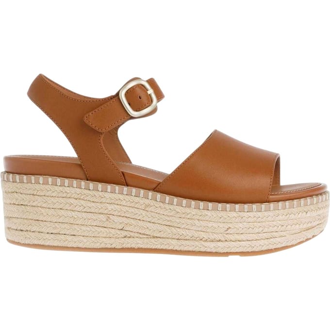 FitFlop Dames/Dames Eloise Espadrille Leren Sleehakken (Tan)