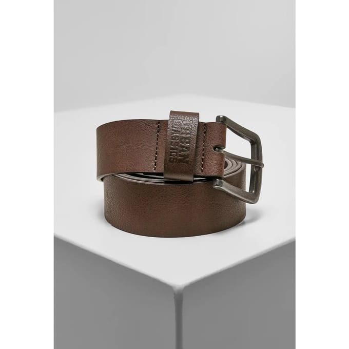 Urban Classics Leather Imitation Unisex Riem - bruin - M