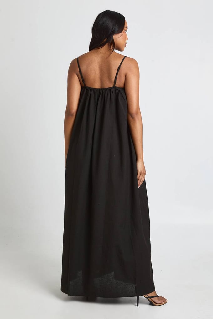 boohoo Dames Zwangerschaps Volume Zak Maxi Jurk | Zwart | Maat: 38