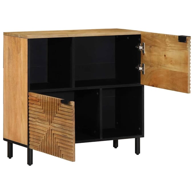 vidaXL - Dressoir - 80x33x75 - cm - massief - mangohout - bruin