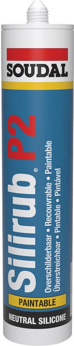 Soudal Silirub P2 zwart 310ml