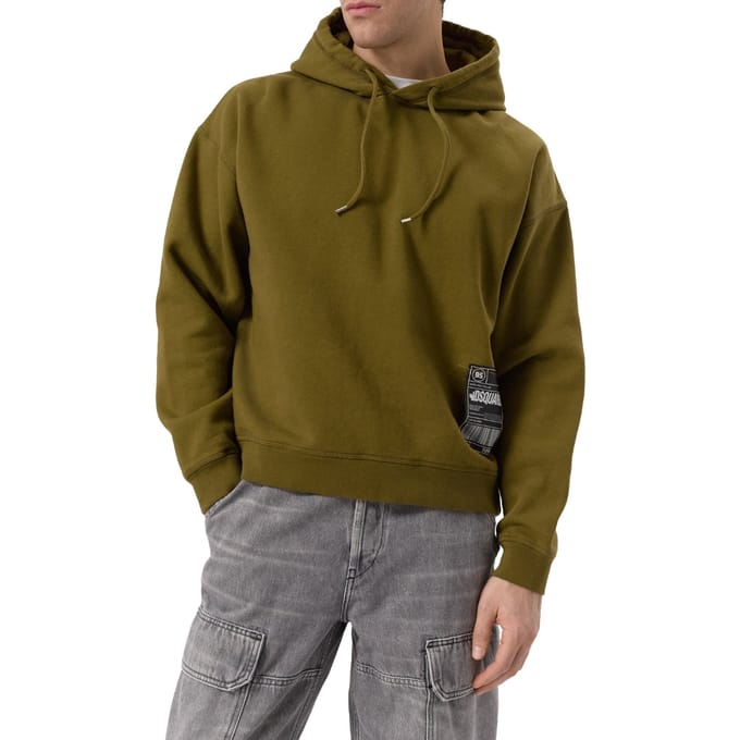 Dsquared2 Patch Design Relaxed Fit Militairgroene Hoodie