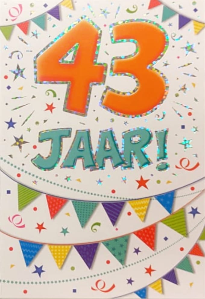 Verjaardagskaart - That Funny Age - 43 jaar - Met Envelop - Per stuk