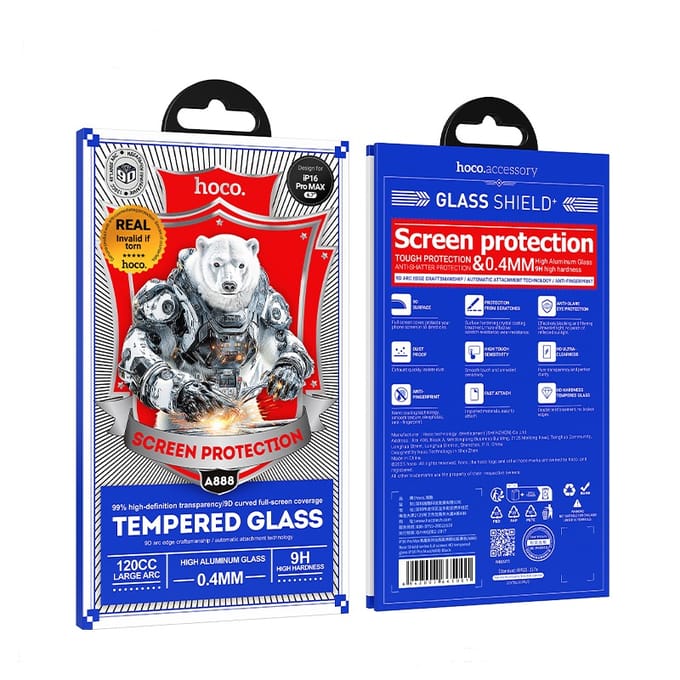 Screenprotector - Geschikt voor iPhone 16 Pro Max - Tempered Glass