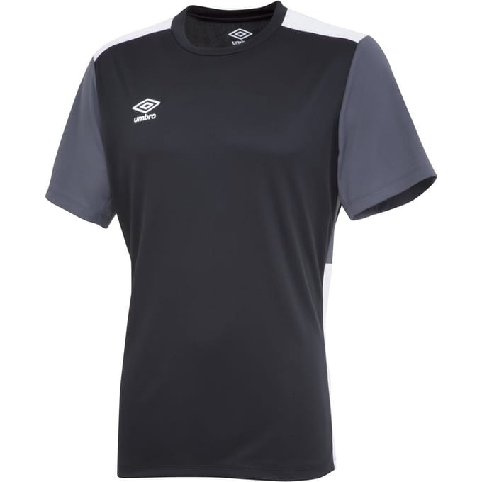 Umbro Trainingsshirt met contrast voor kinderen (Zwart/Carbon/Wit)