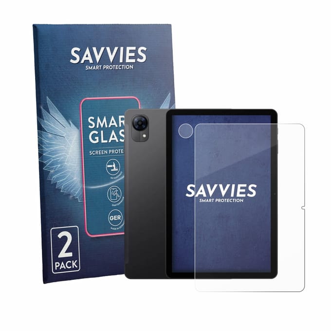 2 Stuks Savvies Screenprotector - geschikt voor Doogee Tab G5 (Voor+Camera) - beschermfolie glas transparant