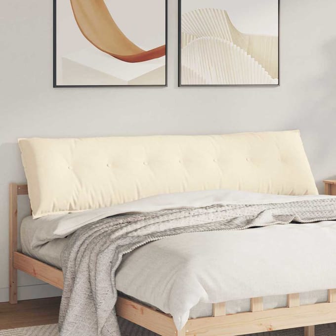 vidaXL - Rugkussen - Crèmekleurig - 200 - x - 50 - x - 19 - cm - Corduroy - stof