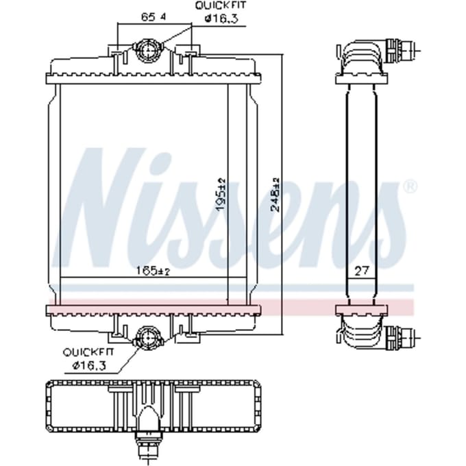 Radiator, motorkoeling NISSENS 606863
