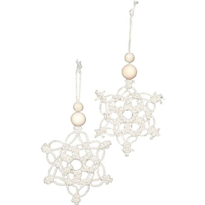 Creative mini kit Kerststerren Macramé - hoogte 10 cm