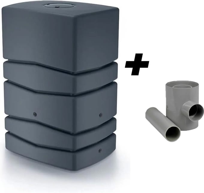 Aqua tower regenton 450l antraciet met vulautomaat