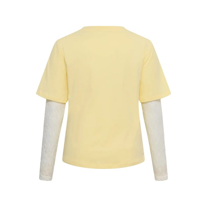 Dames-T-shirt met lange mouwen KAFFE Curve Kcellina
