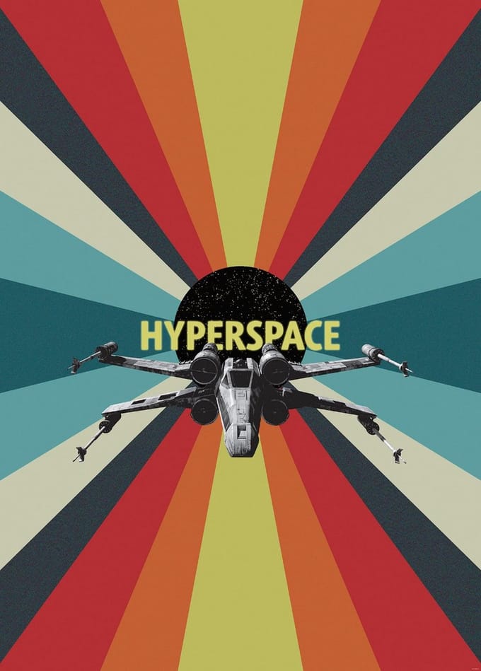 Fotobehang - Star Wars Hyperspace 200x280cm - Vliesbehang