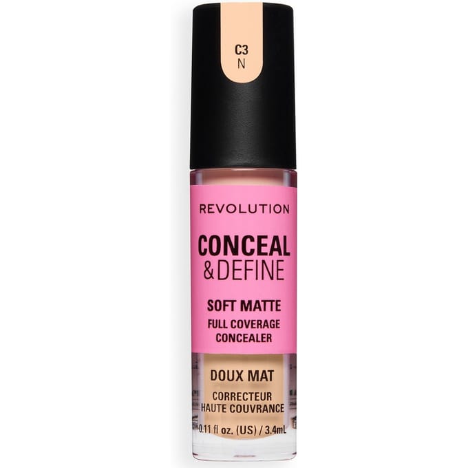Revolution Conceal and Define Full Coverage Concealer (Various Shades) - C3N
