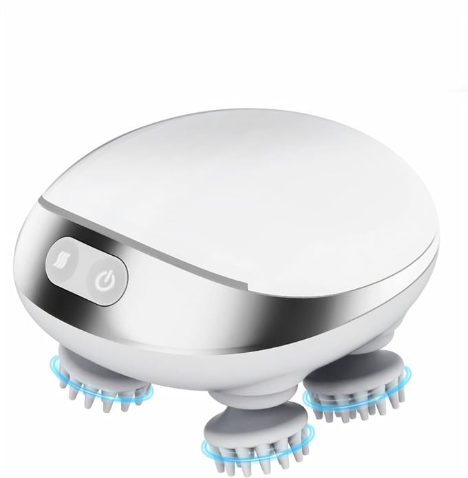DnA® Hoofdmassage - Scalp Massager - Hoofdmassage Apparaat - Massage Apparaat - Wit - 11cm x 9cm x 8cm